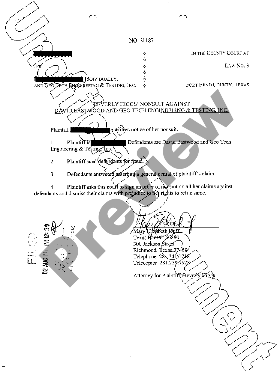 mcallen-texas-notice-of-nonsuit-notice-of-nonsuit-texas-us-legal-forms