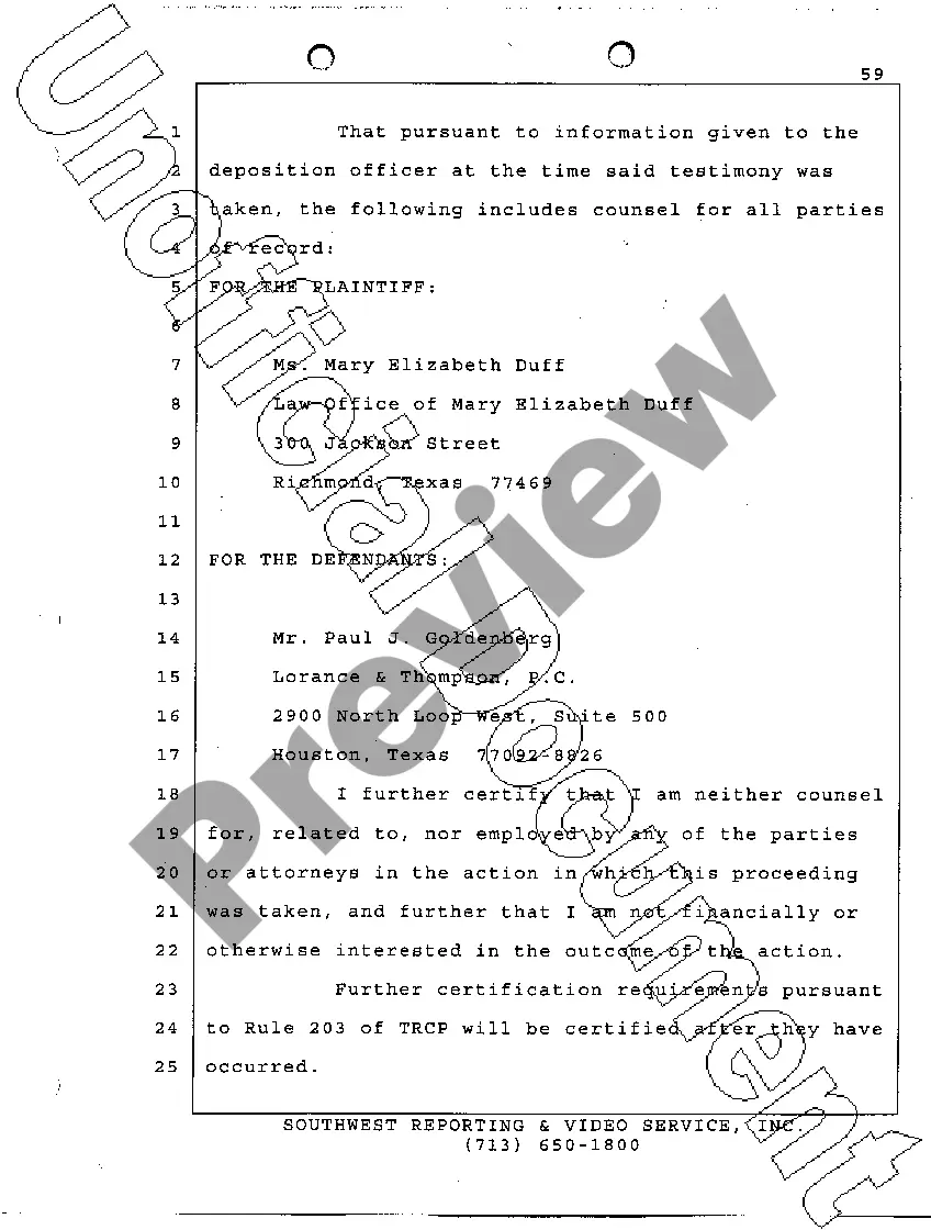 Get A16 Certificate of Deposition Preview A16 Certificate of Deposition