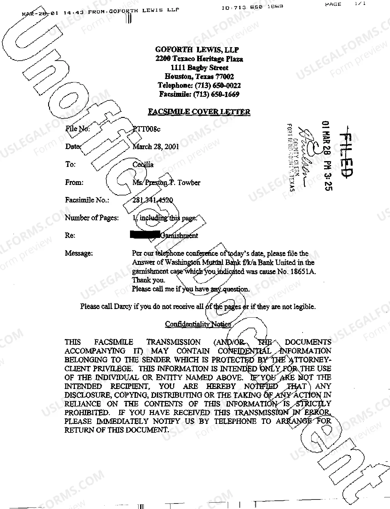 Preview A04 Answer To Writ of Garnishment