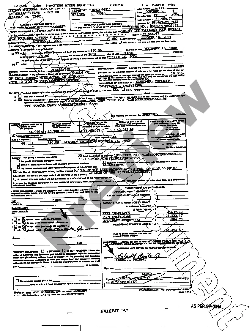 Preview A01 Application For Writ of Sequestration