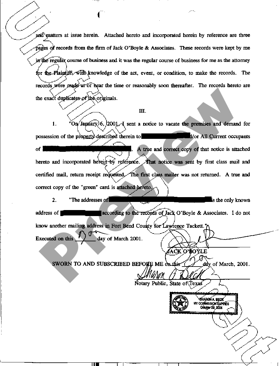 Austin Texas Business Records Affidavit Business Records Affidavit Us Legal Forms 0306