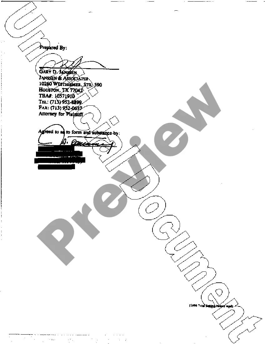 Get A14 Agreed Order of Judgment Preview A14 Agreed Order of Judgment