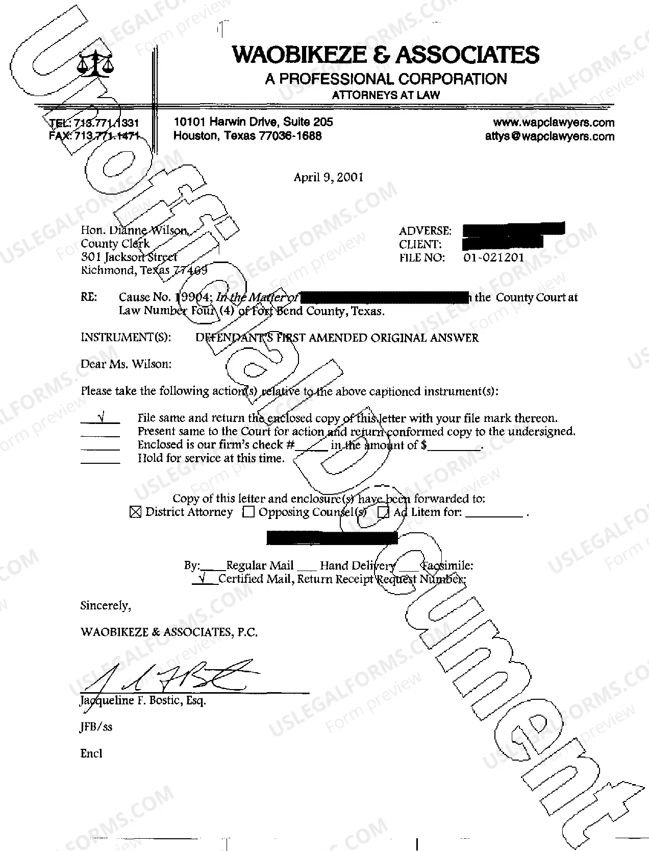 Preview A04 Defendant's First Original Amended Answer