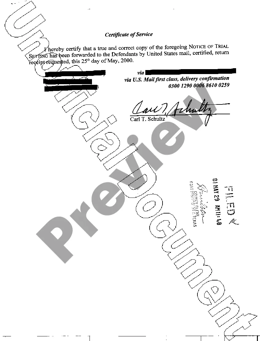 Get A05 Notice for Trial Setting Preview A05 Notice for Trial Setting
