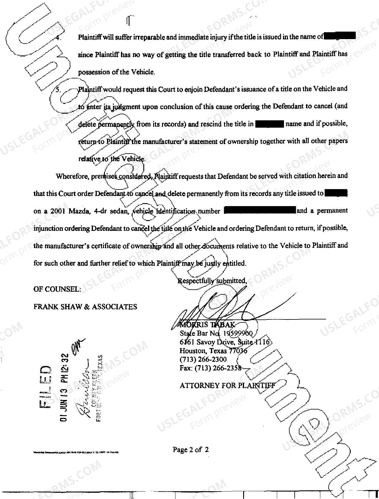 Texas Original Petition for Permanent Injunction - Permanent Injunction ...