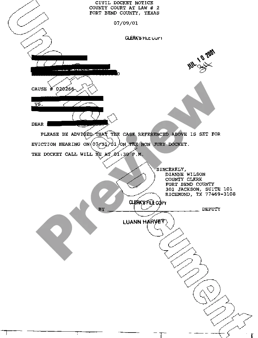 Preview A06 Civil Docket Notice