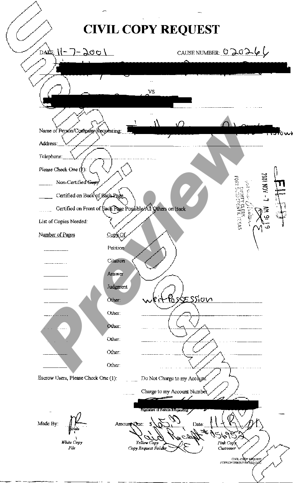 pasadena-texas-writ-of-possession-us-legal-forms