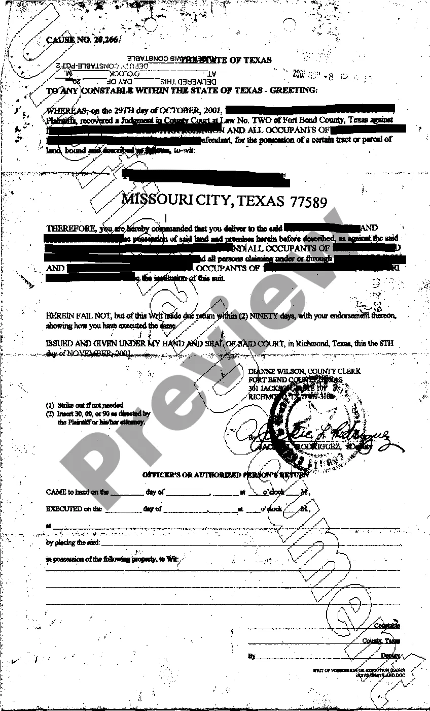 Get A13 Writ of Possession Preview A13 Writ of Possession