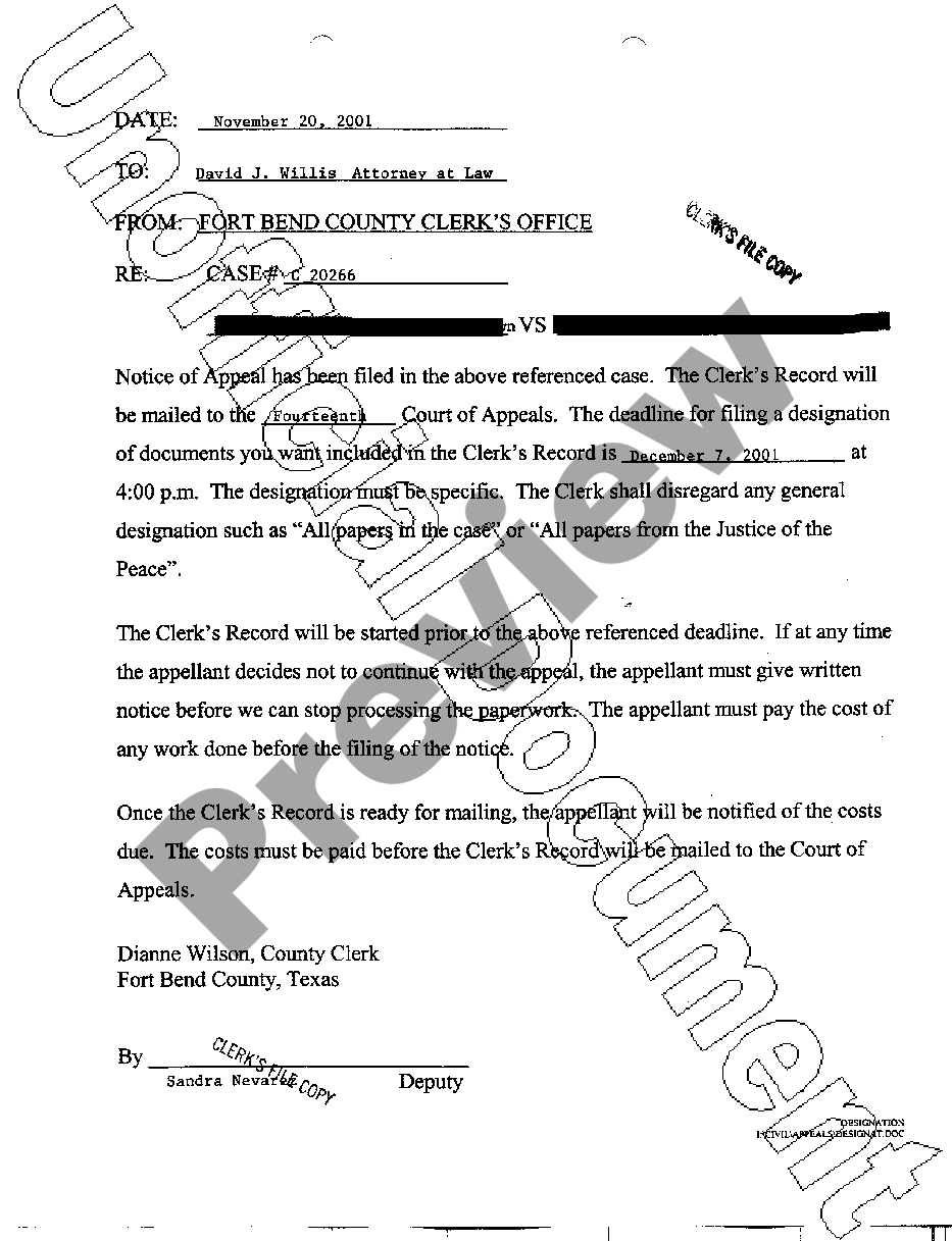 Amarillo Texas Notice Of Appeal From Judgment Texas Notice Of Appeal Form Us Legal Forms 2379