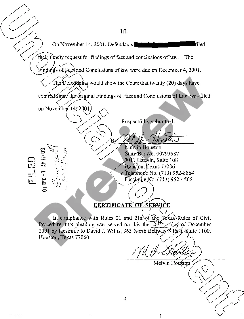 Get A25 Notice of Past Due Findings of Fact Conclusion Preview A25 Notice of Past Due Findings of Fact Conclusion