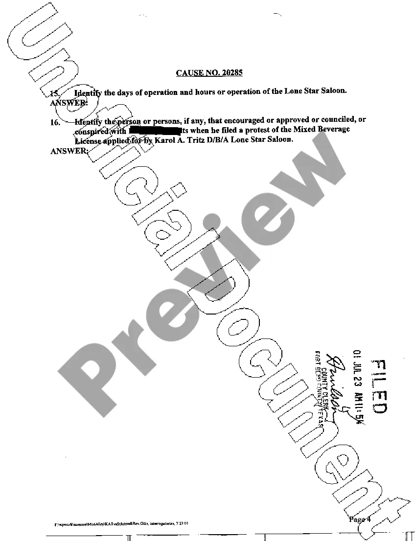 Preview A04 Plaintiff's Request for Interrogatories