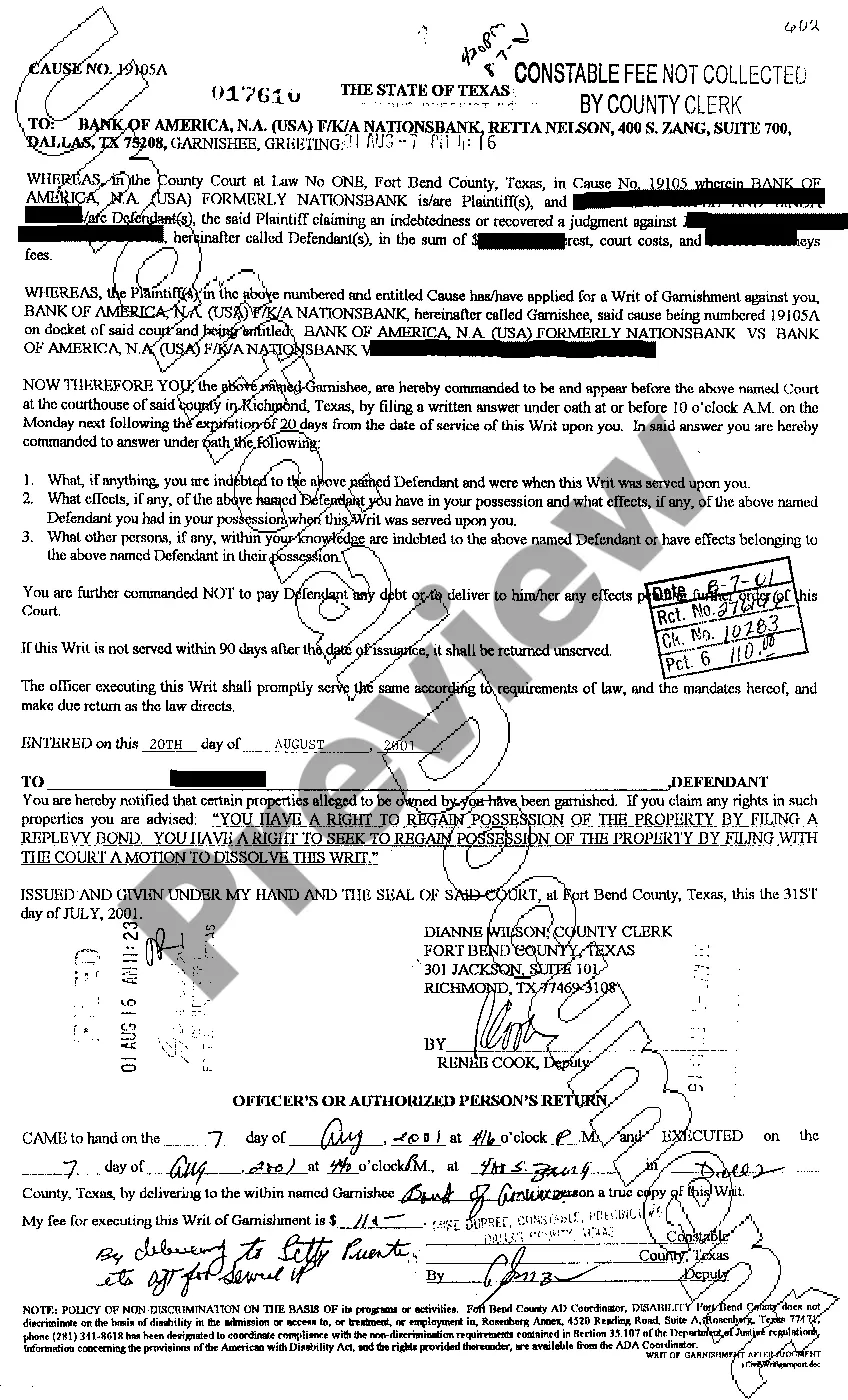Get A02 Writ of Garnishment Preview A02 Writ of Garnishment