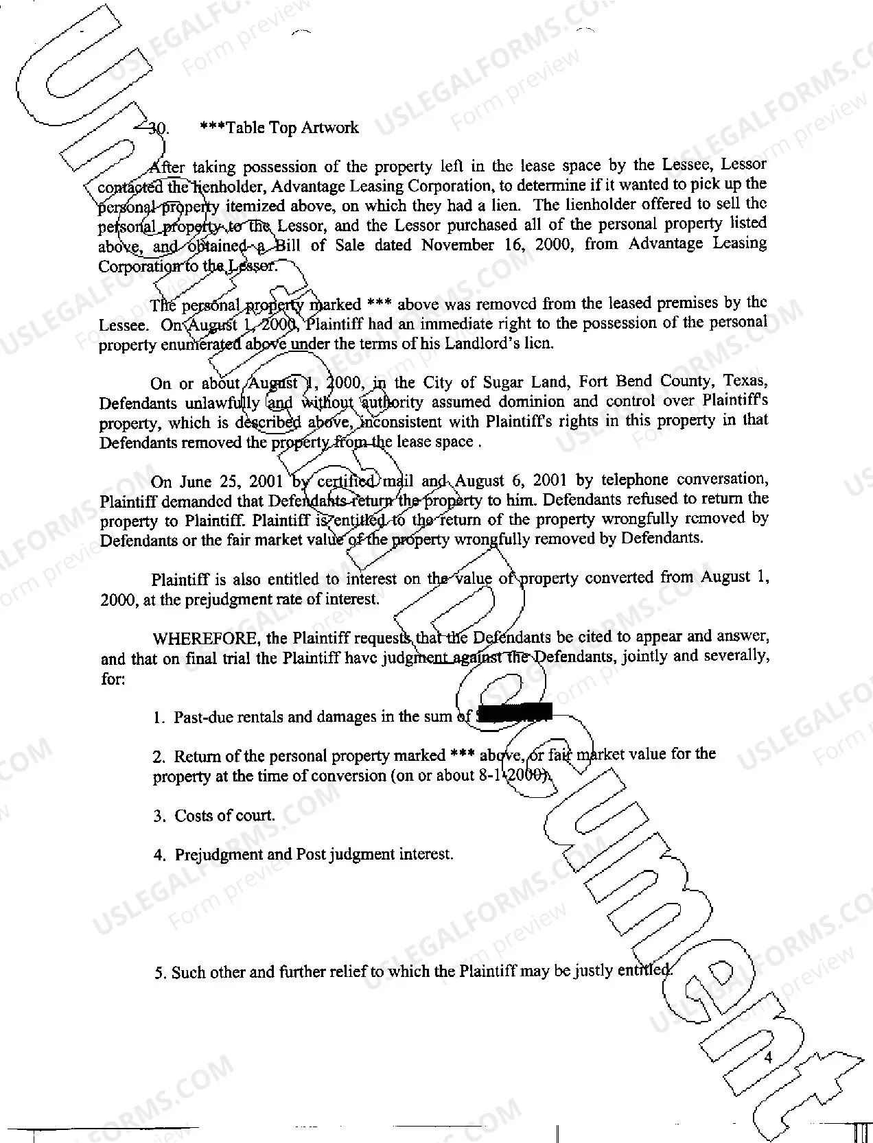 Preview A01 Plaintiff's Original Petition