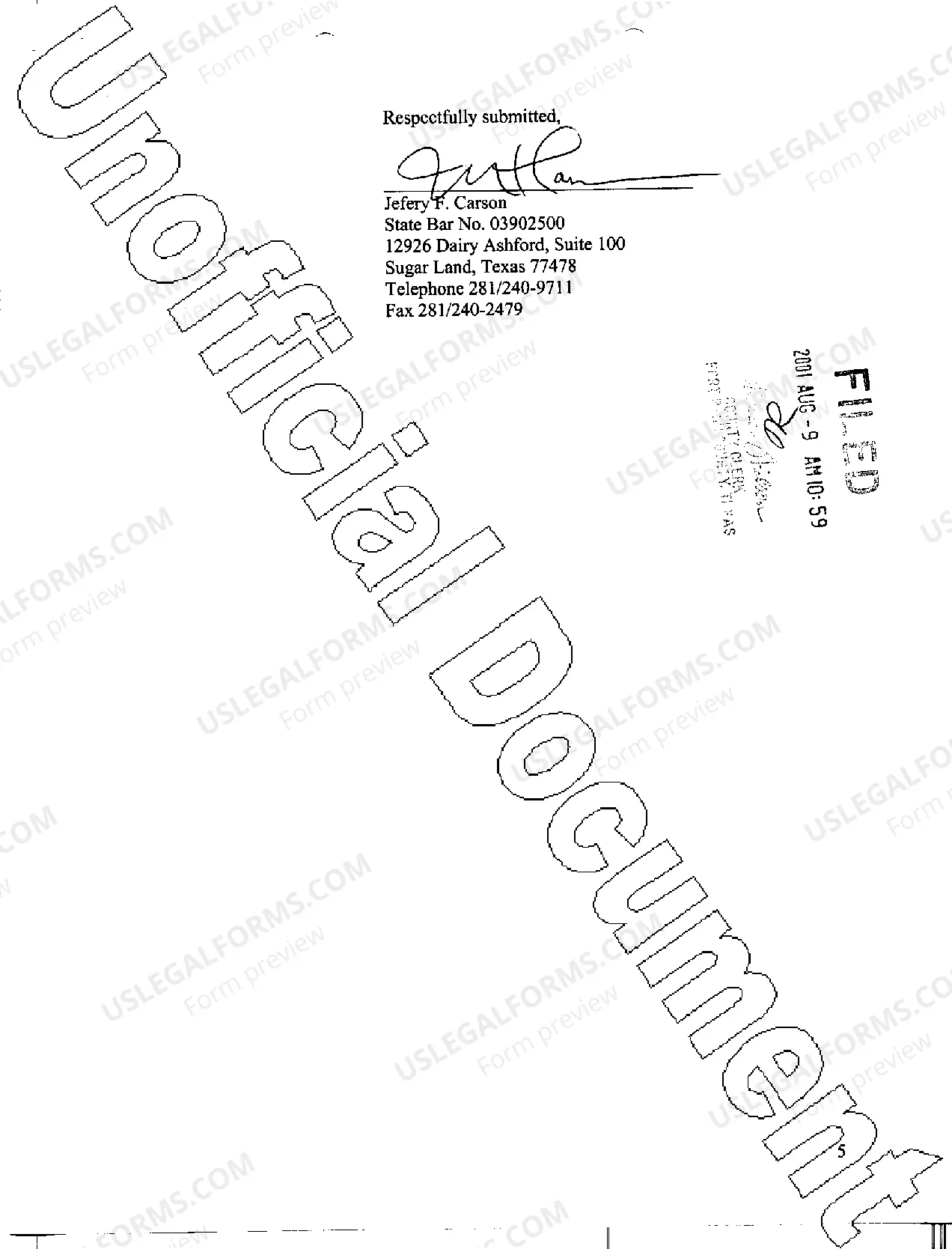 Preview A01 Plaintiff's Original Petition