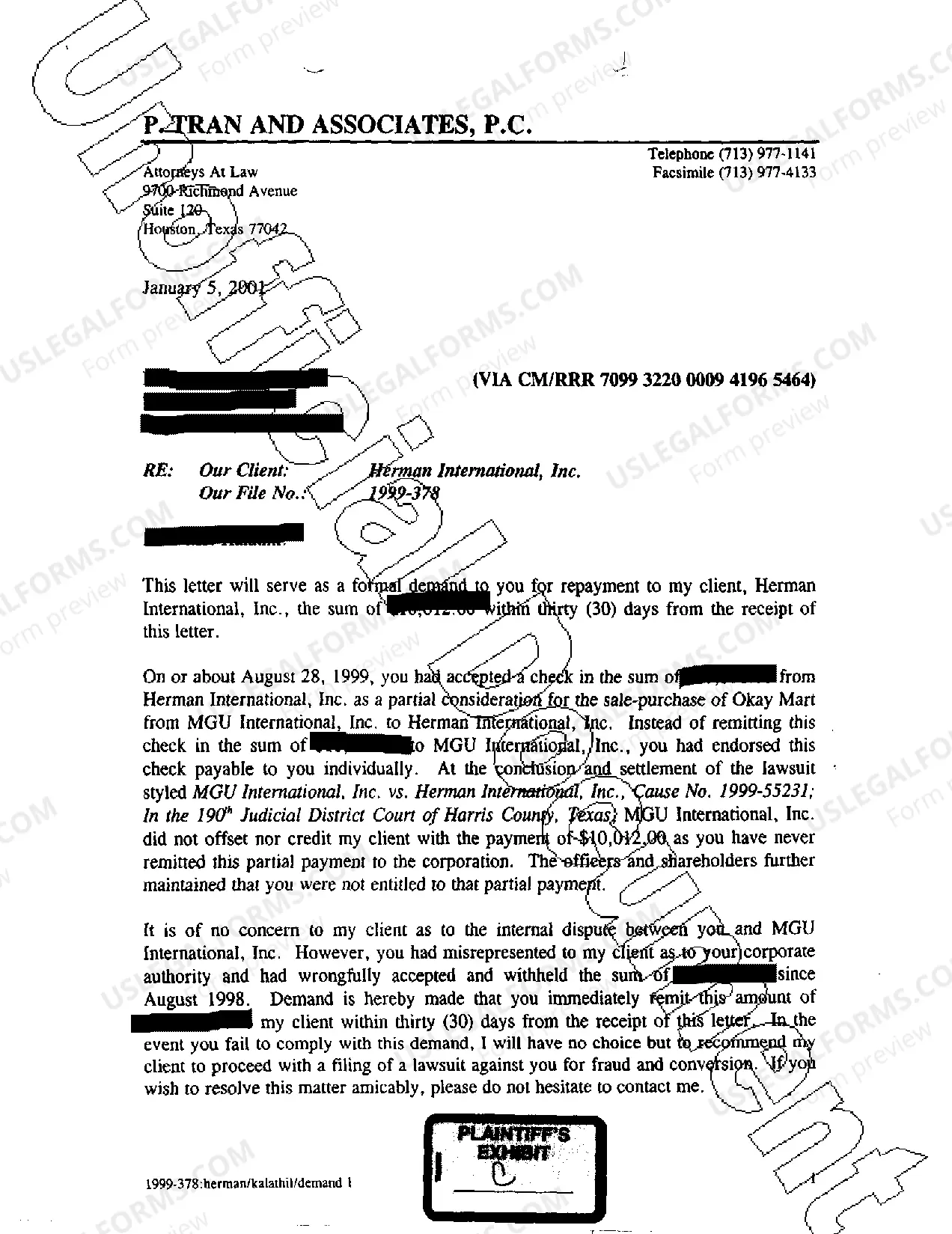 Preview A01 Plaintiff's Original Petition