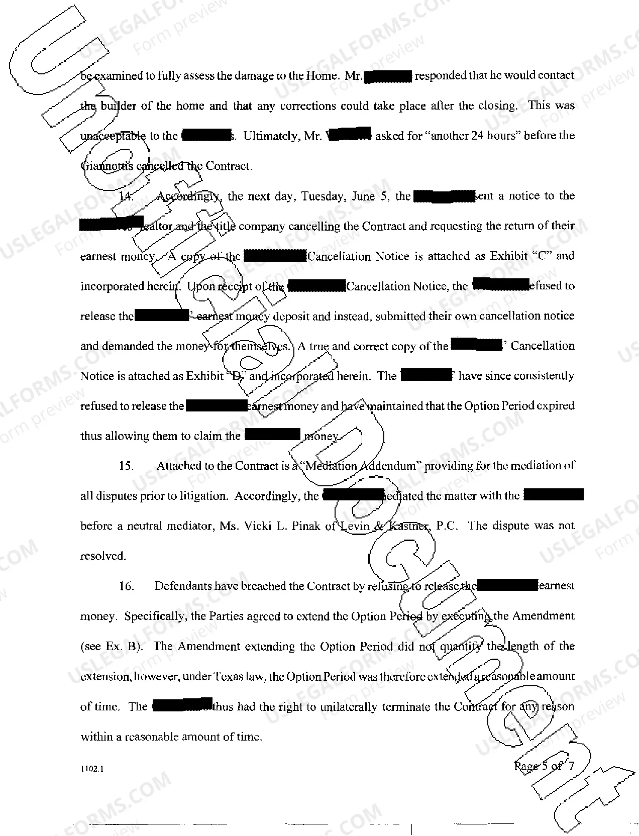 Preview A01 Plaintiff's Original Petition