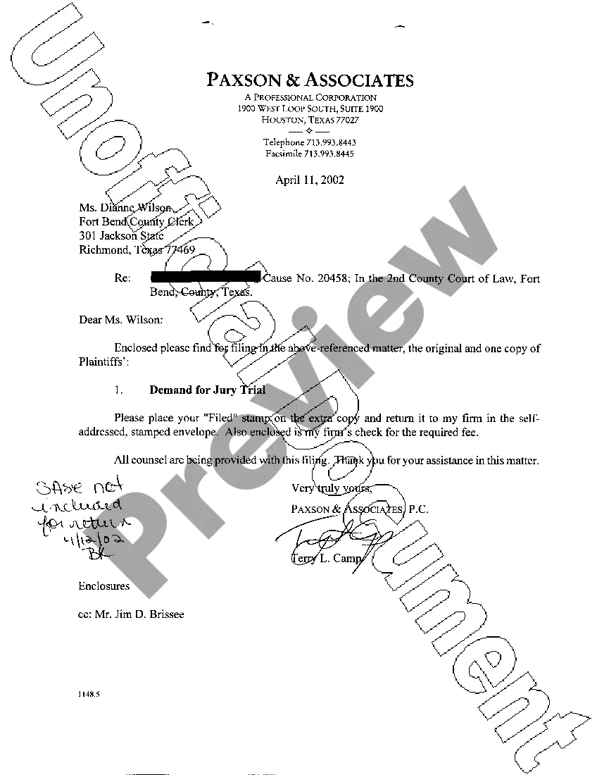 Preview A08 Plaintiff's Demand For Jury Trial