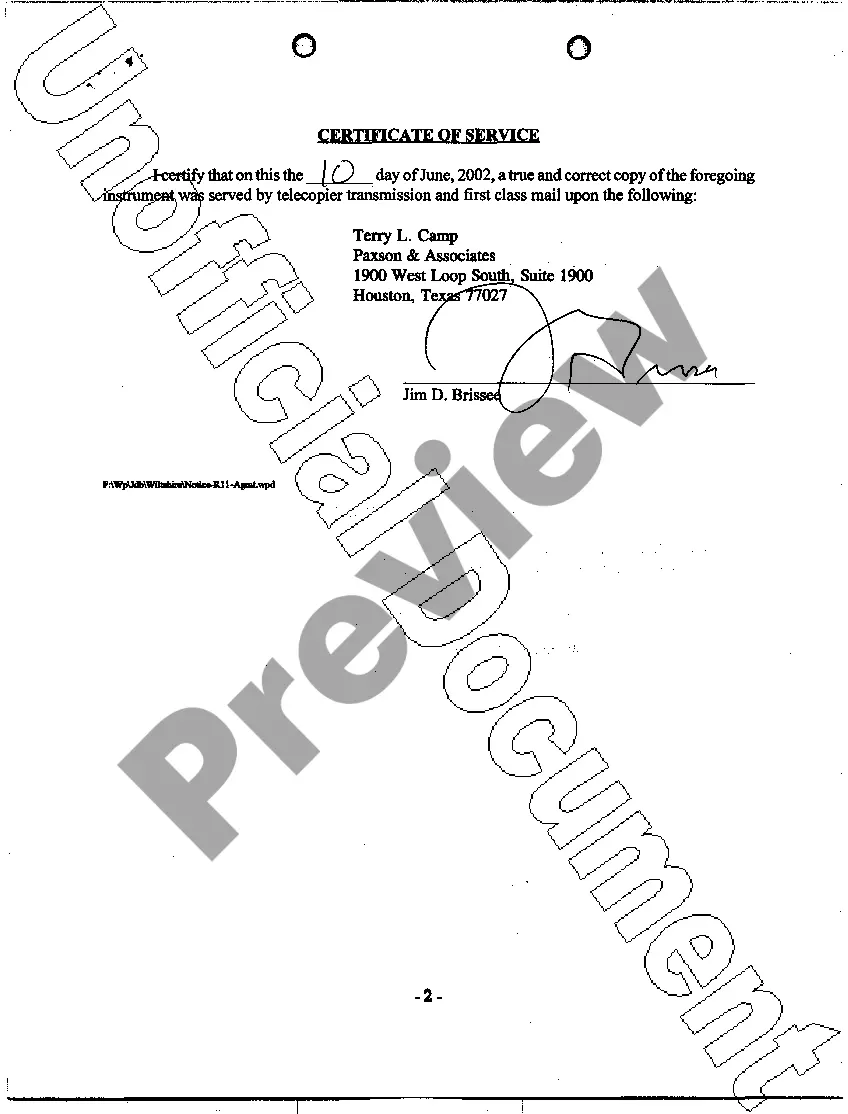 Get A12 Notice of Filing of Rule 11 Agreement Preview A12 Notice of Filing of Rule 11 Agreement