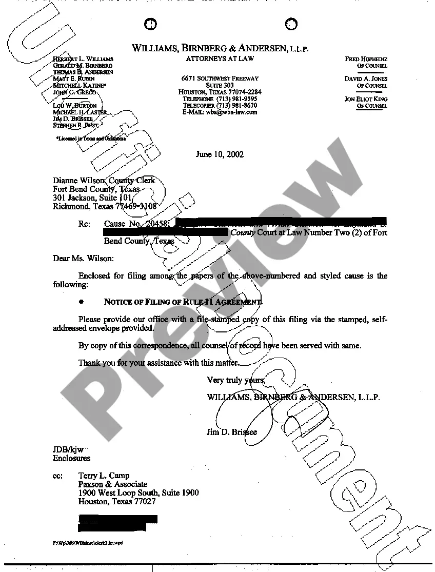 Get A12 Notice of Filing of Rule 11 Agreement Preview A12 Notice of Filing of Rule 11 Agreement