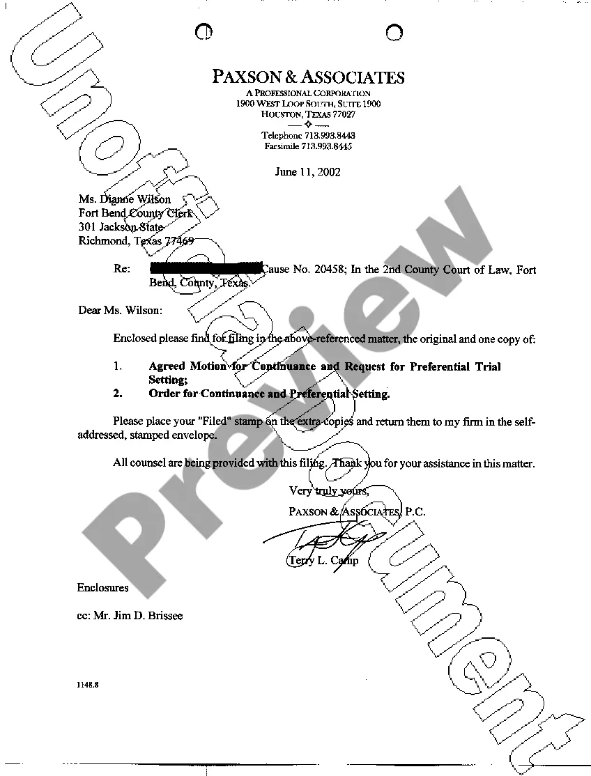 Preview A13 Agreed Motion for Continuance