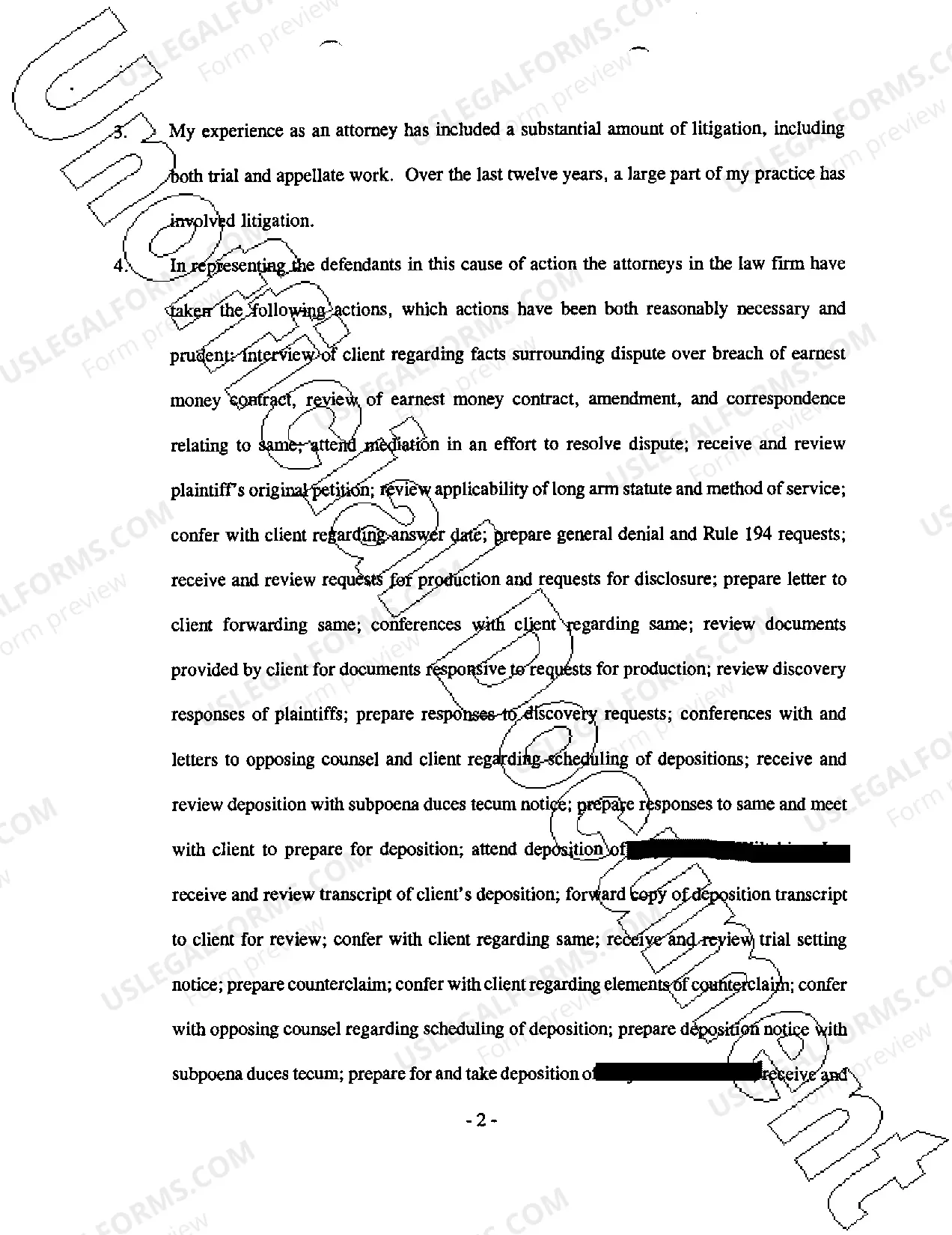 Preview A20 Affidavit of Defense Attorney regarding attorneys fees