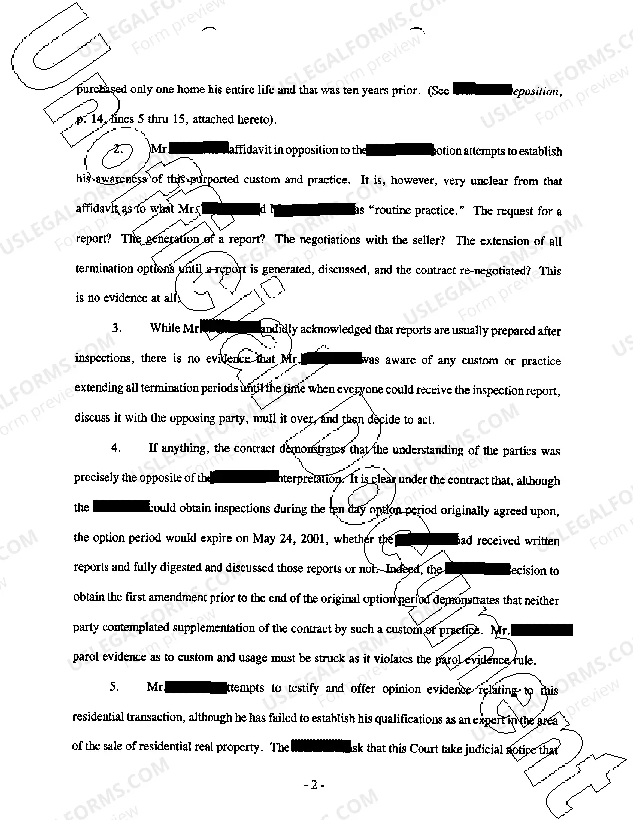 Preview A30 Defendant's Directions to Affidavit