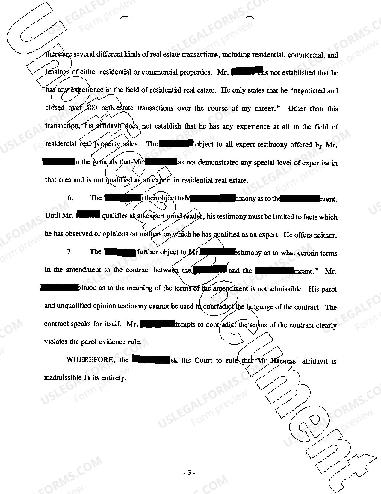 Preview A30 Defendant's Directions to Affidavit