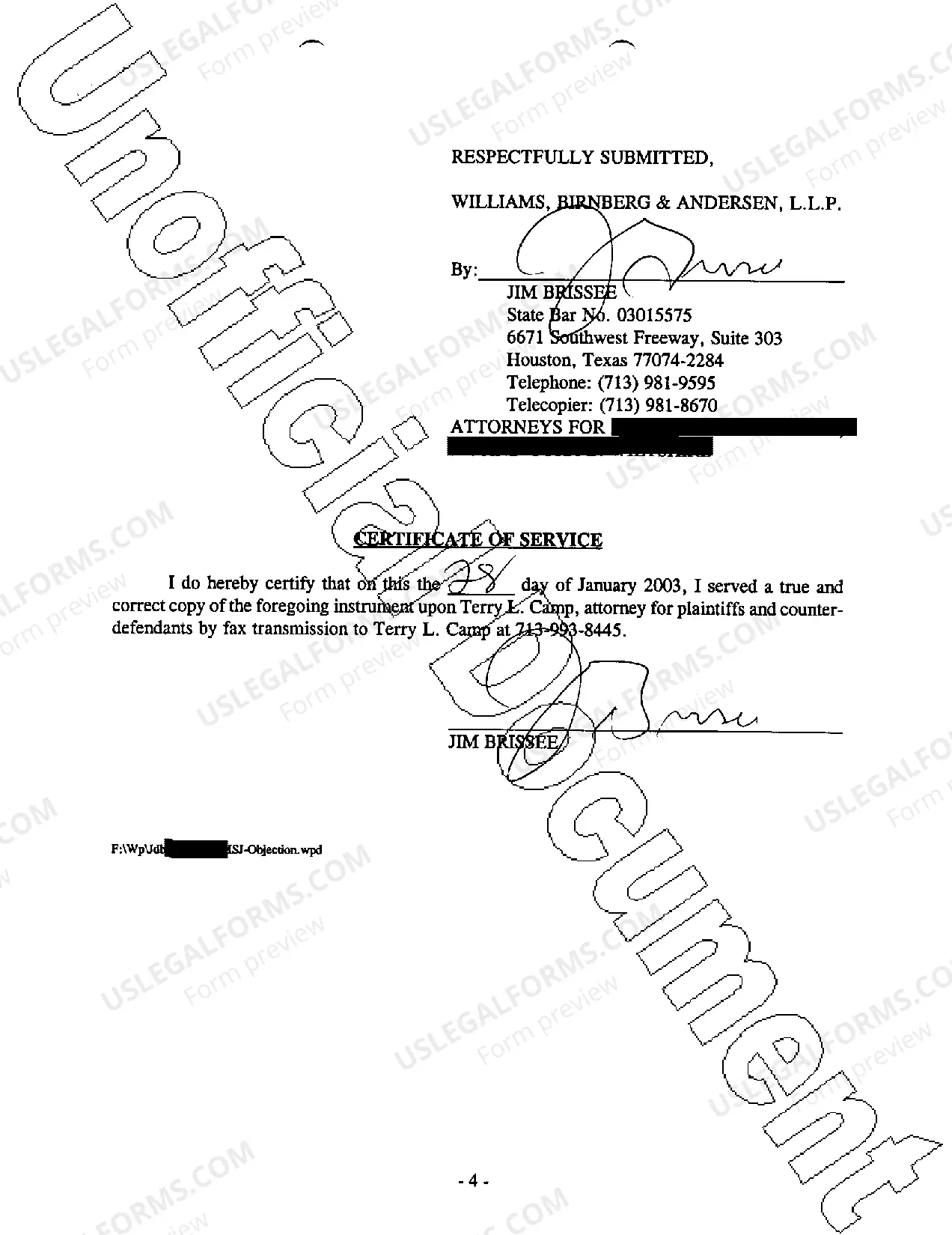 Preview A30 Defendant's Directions to Affidavit