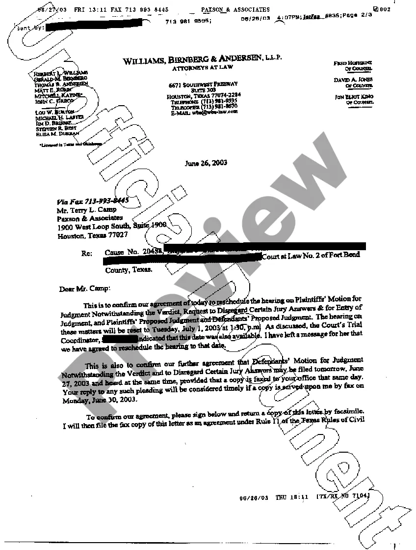 Get A51 Notice of Filing of Rule 11 Agreement Preview A51 Notice of Filing of Rule 11 Agreement