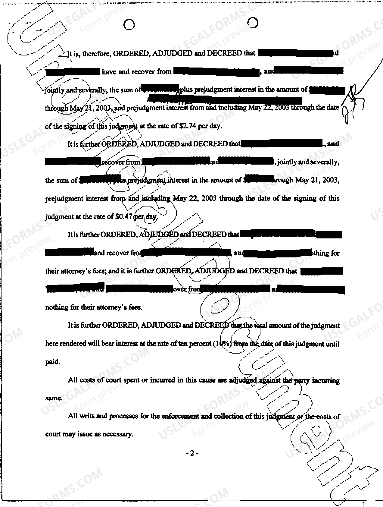 Texas Judgment by Jury Trial US Legal Forms