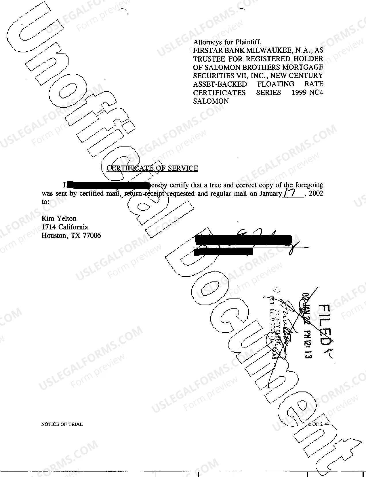 Preview A06 Notice of Trial