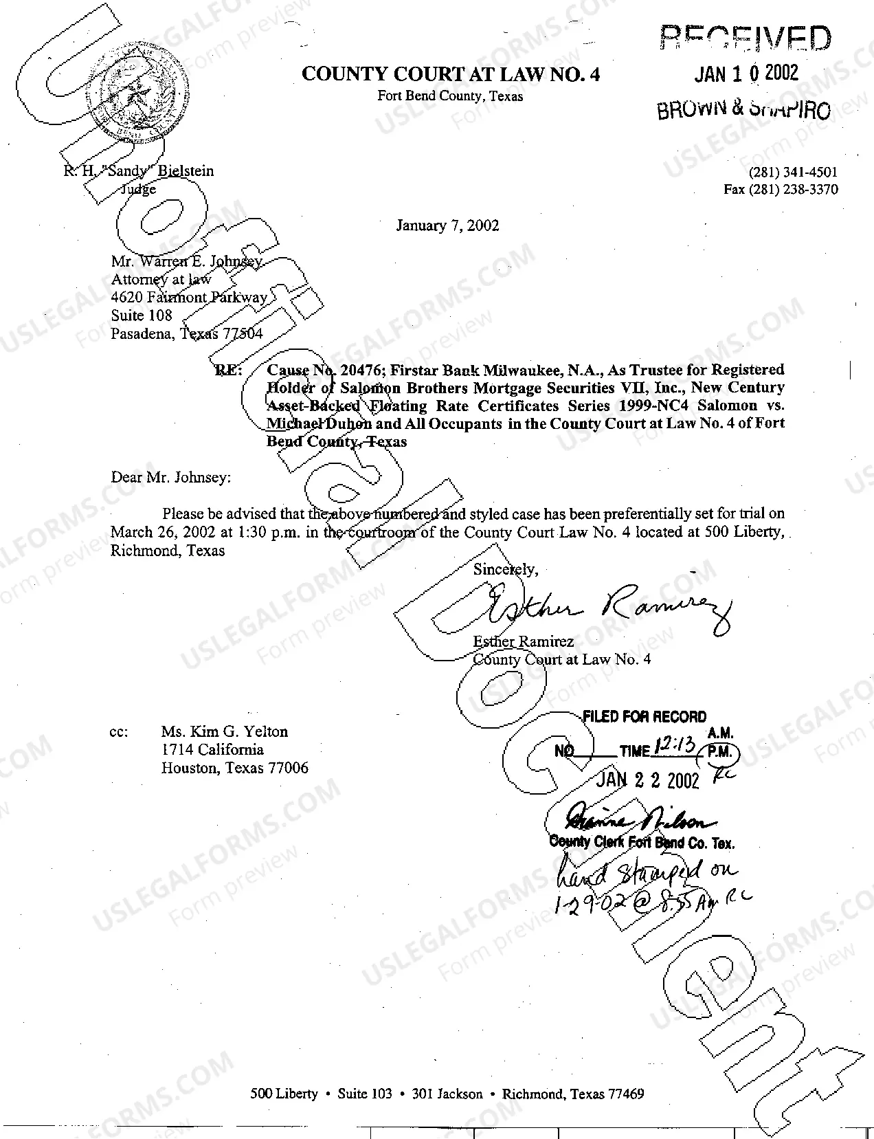 Preview A06 Notice of Trial