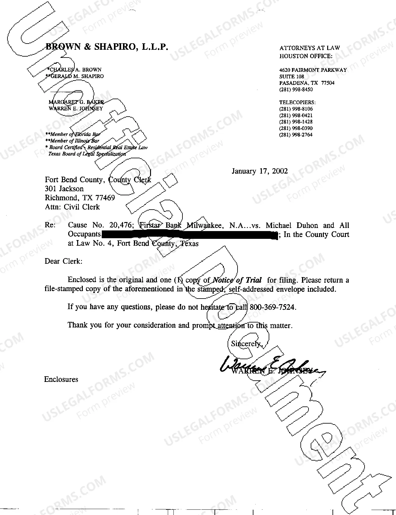 Preview A06 Notice of Trial