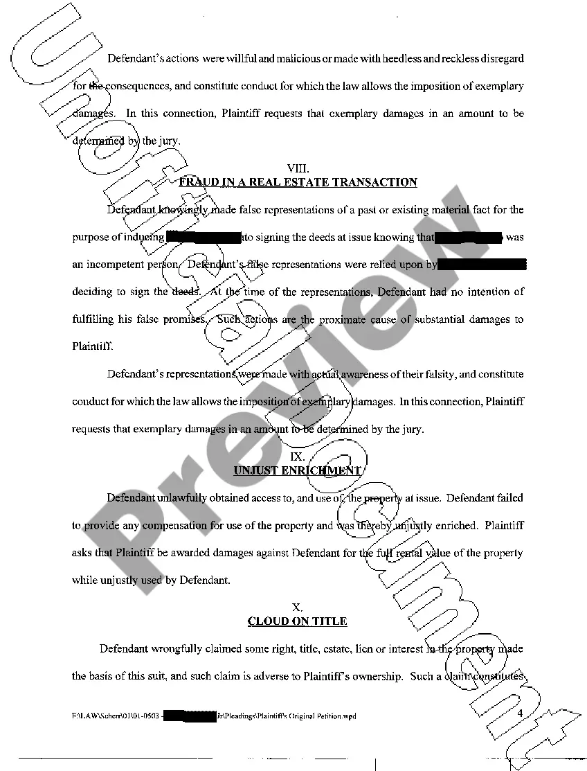 Preview A01 Plaintiff's Original Petition