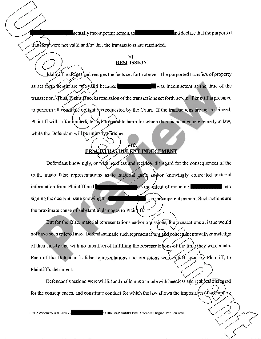 Preview A04 Plaintiff's First Amended Original Petition