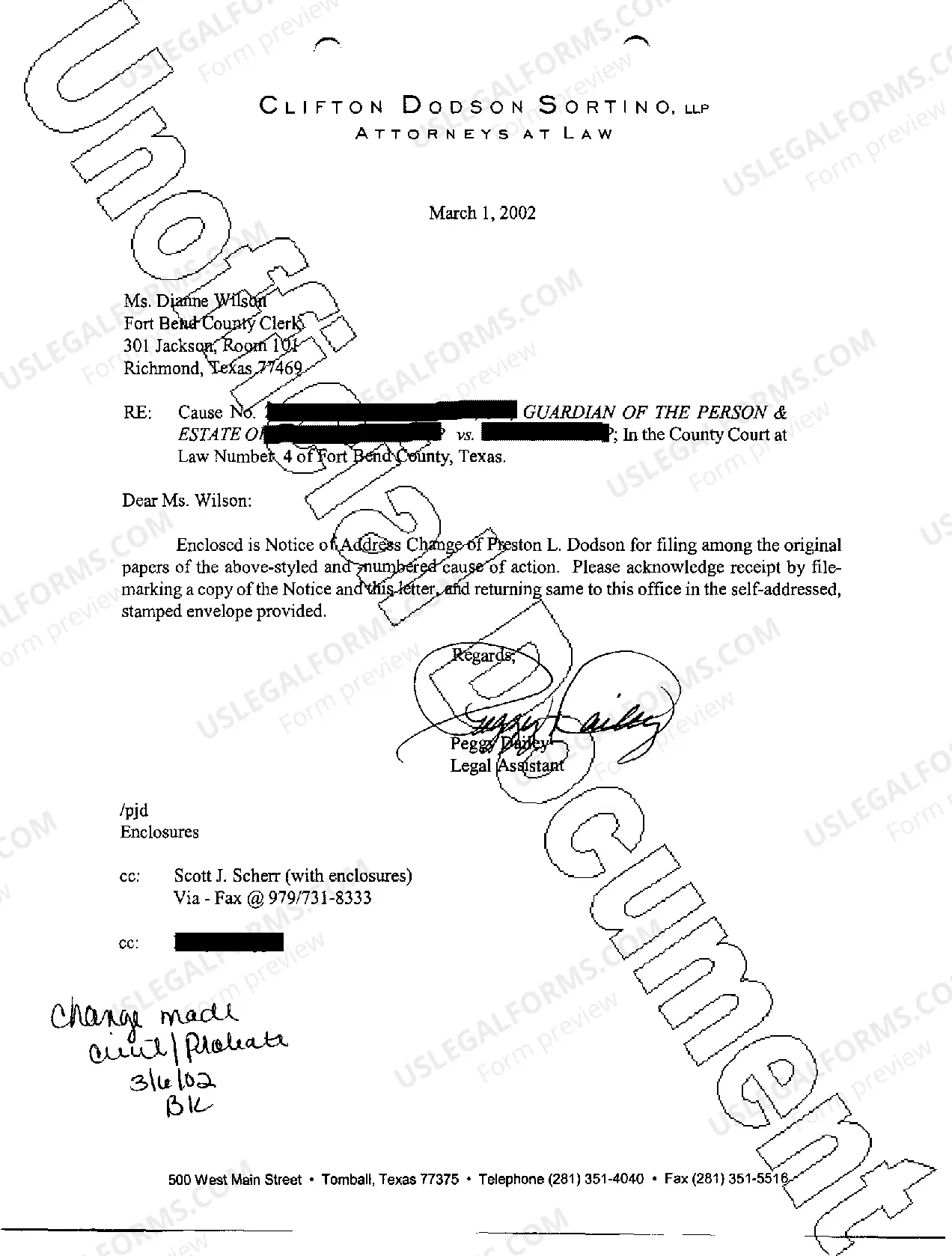 Preview Notice of Address Change