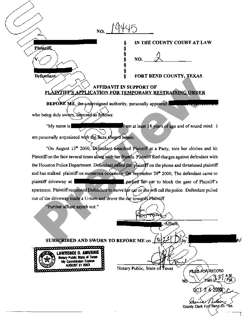 Get A01 Application for Temporary Restraining Order Preview A01 Application for Temporary Restraining Order
