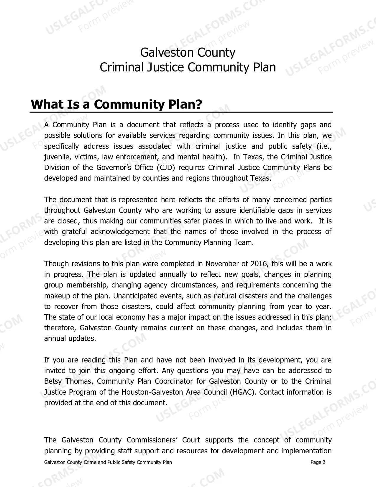Preview 2017 Galveston County Crime & Public Safety Community Plan