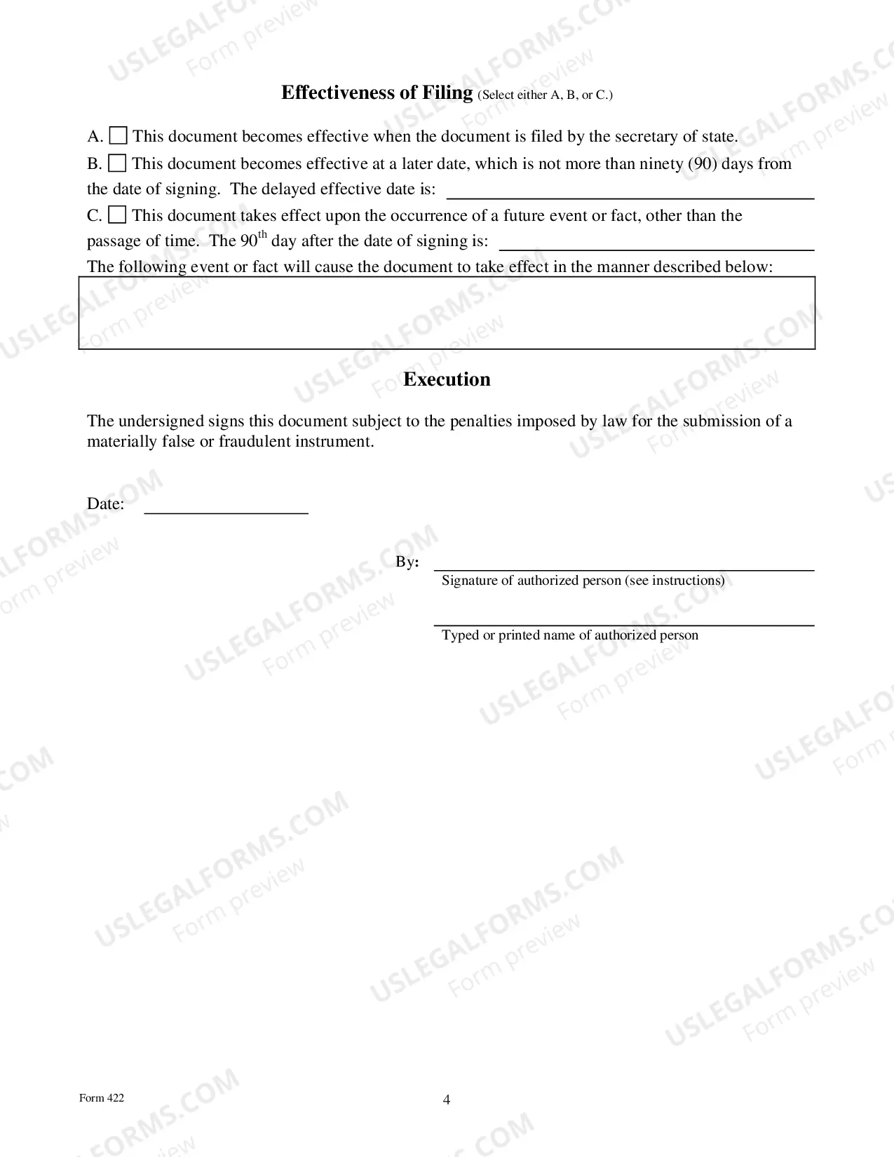 Preview Amendment To Registration To Disclose A Change Resulting From A Conversion of Merger