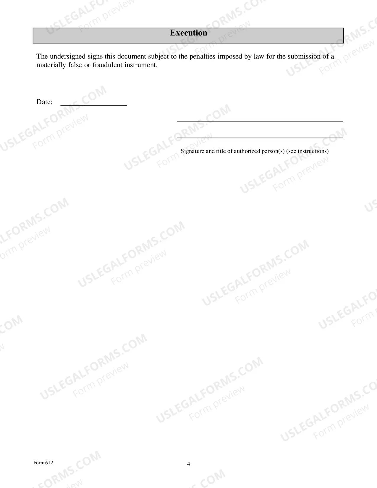 Preview Termination of Registration