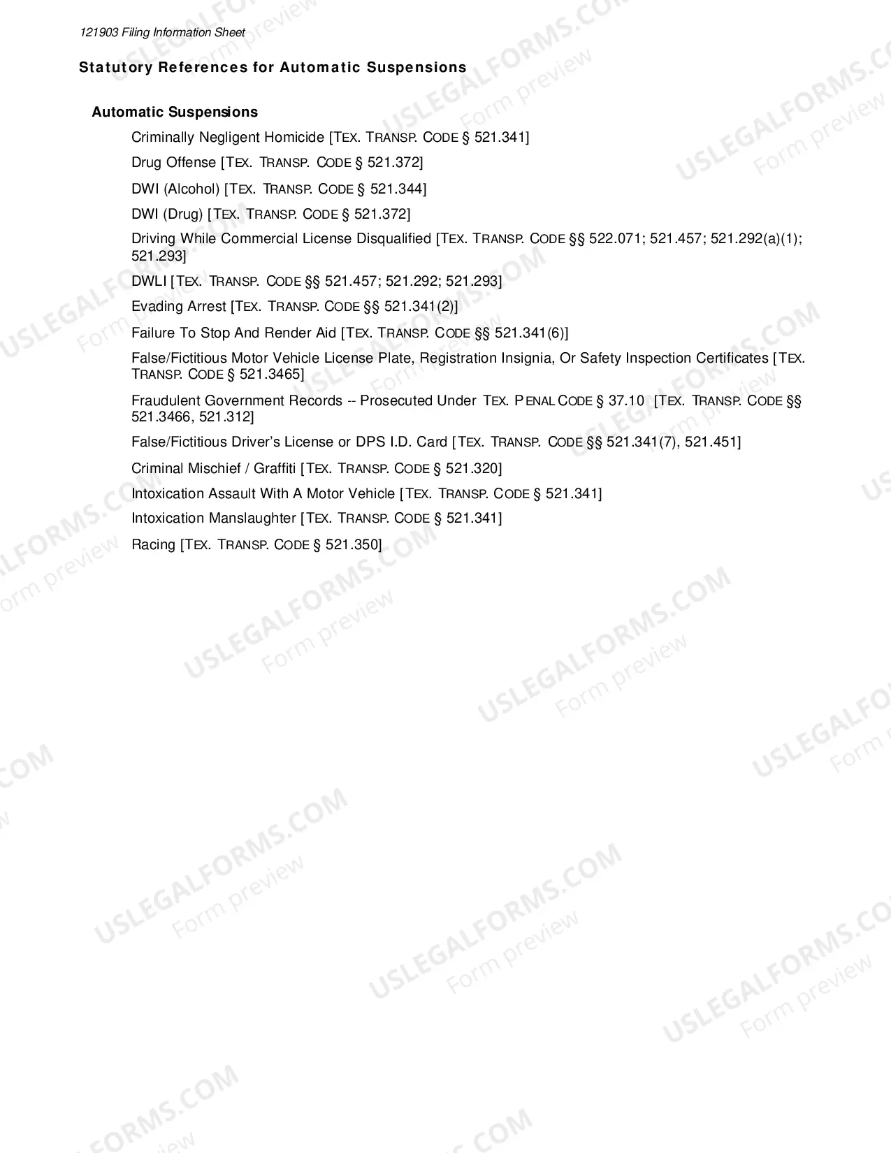 Preview Occupational License Case Information Sheet (Criminal)