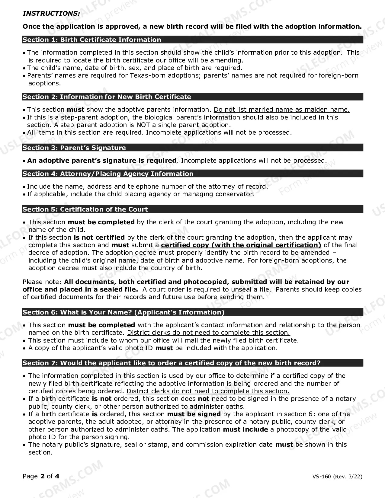Preview Certificate of Adoption