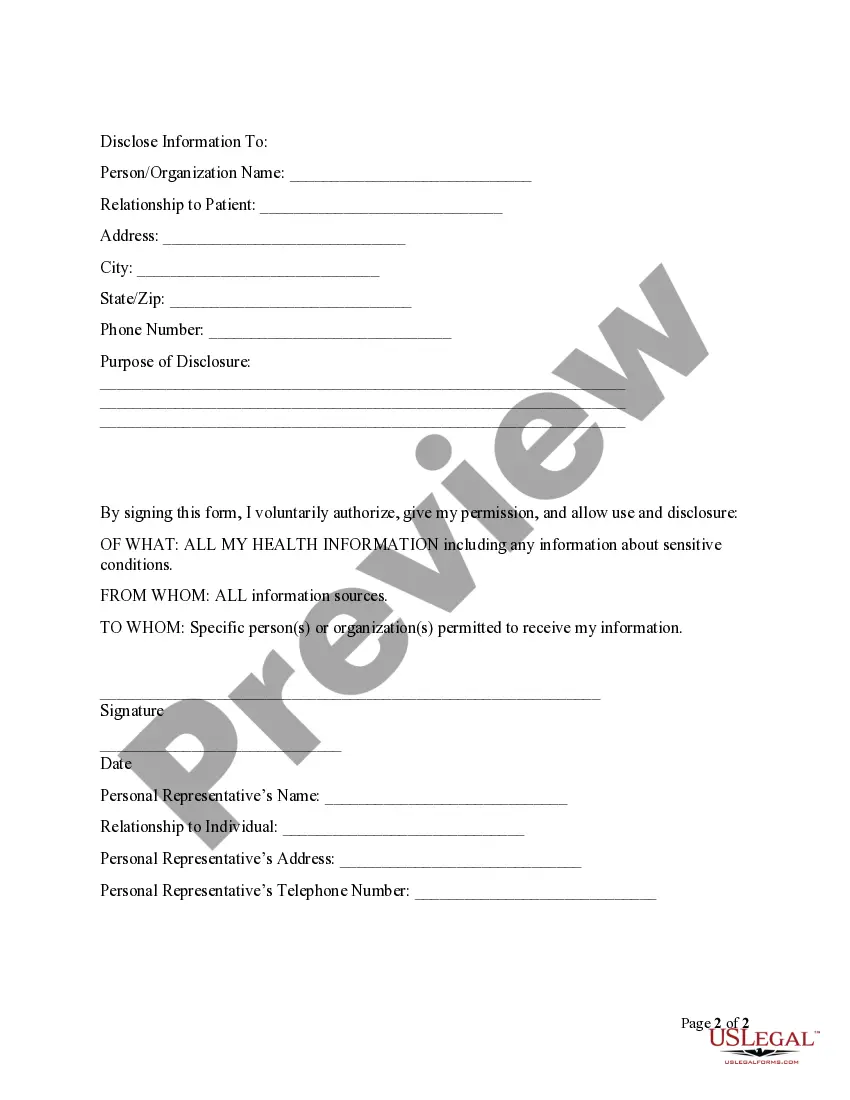 Preview Texas Release and Authorization