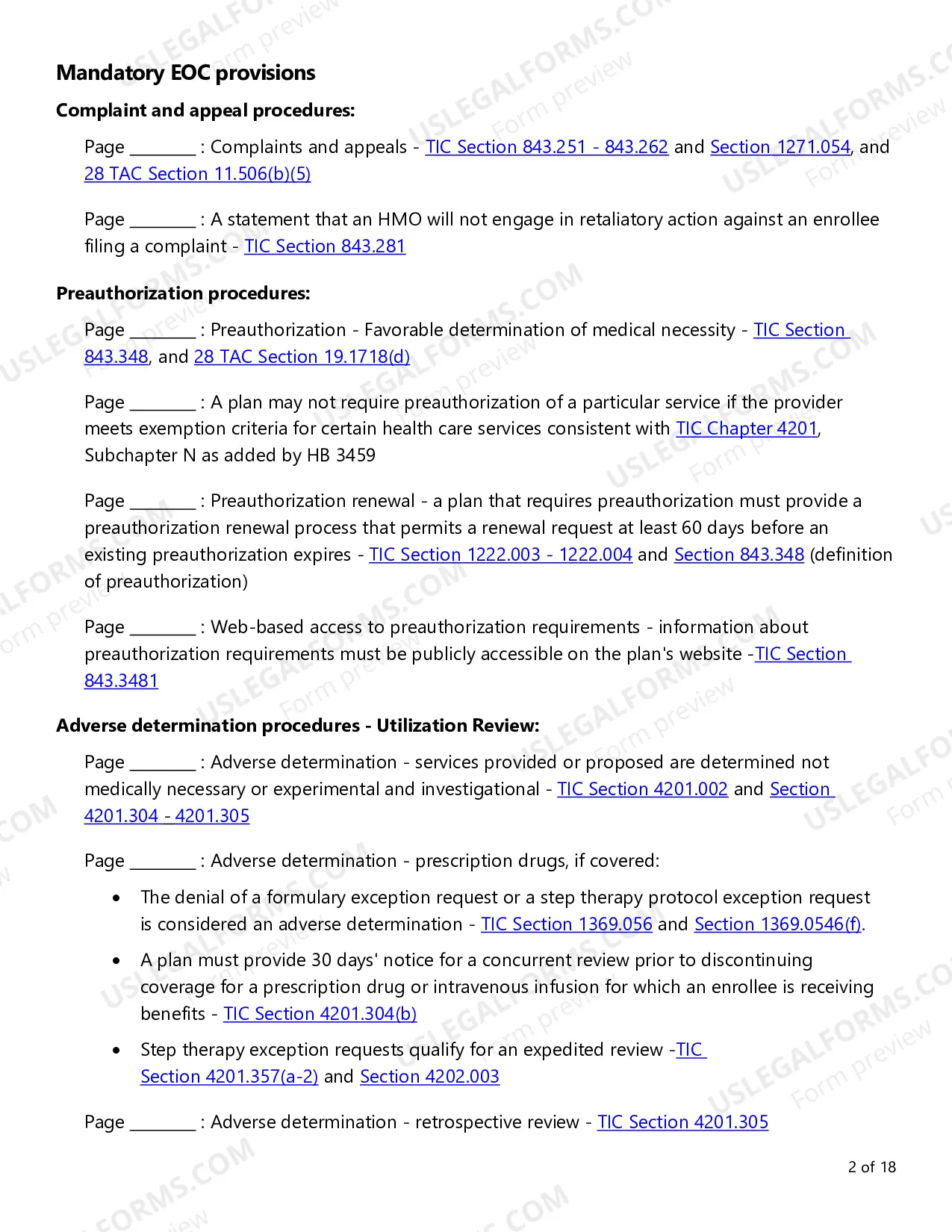 Preview Consumer Choice Evidence of Coverage (EOC) Checklist - Individual Plans