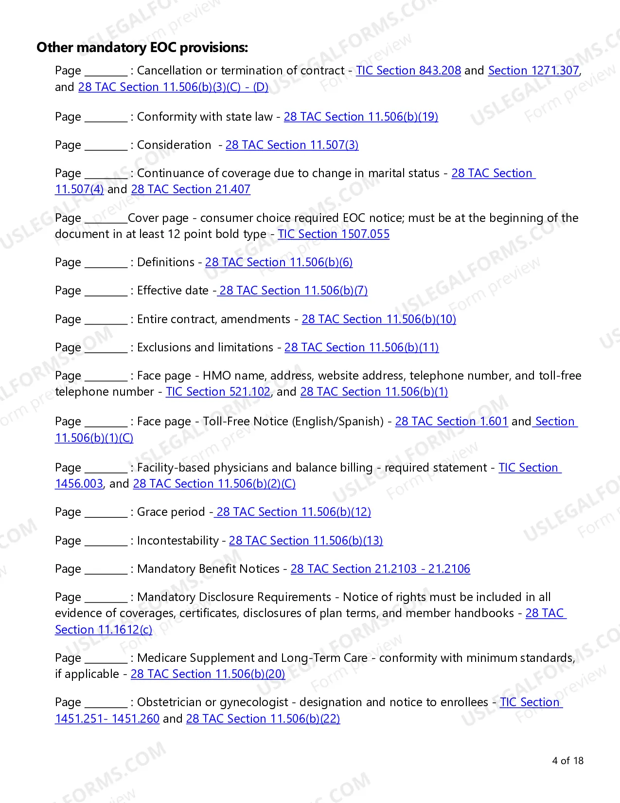 Preview Consumer Choice Evidence of Coverage (EOC) Checklist - Individual Plans