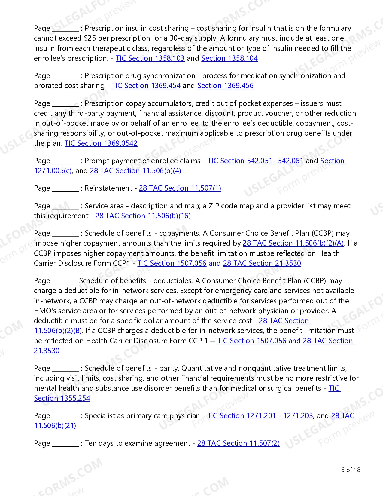 Preview Consumer Choice Evidence of Coverage (EOC) Checklist - Individual Plans