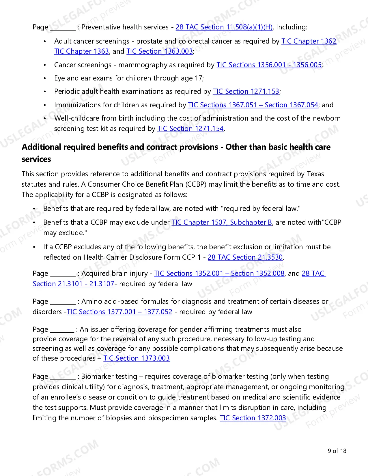 Preview Consumer Choice Evidence of Coverage (EOC) Checklist - Individual Plans