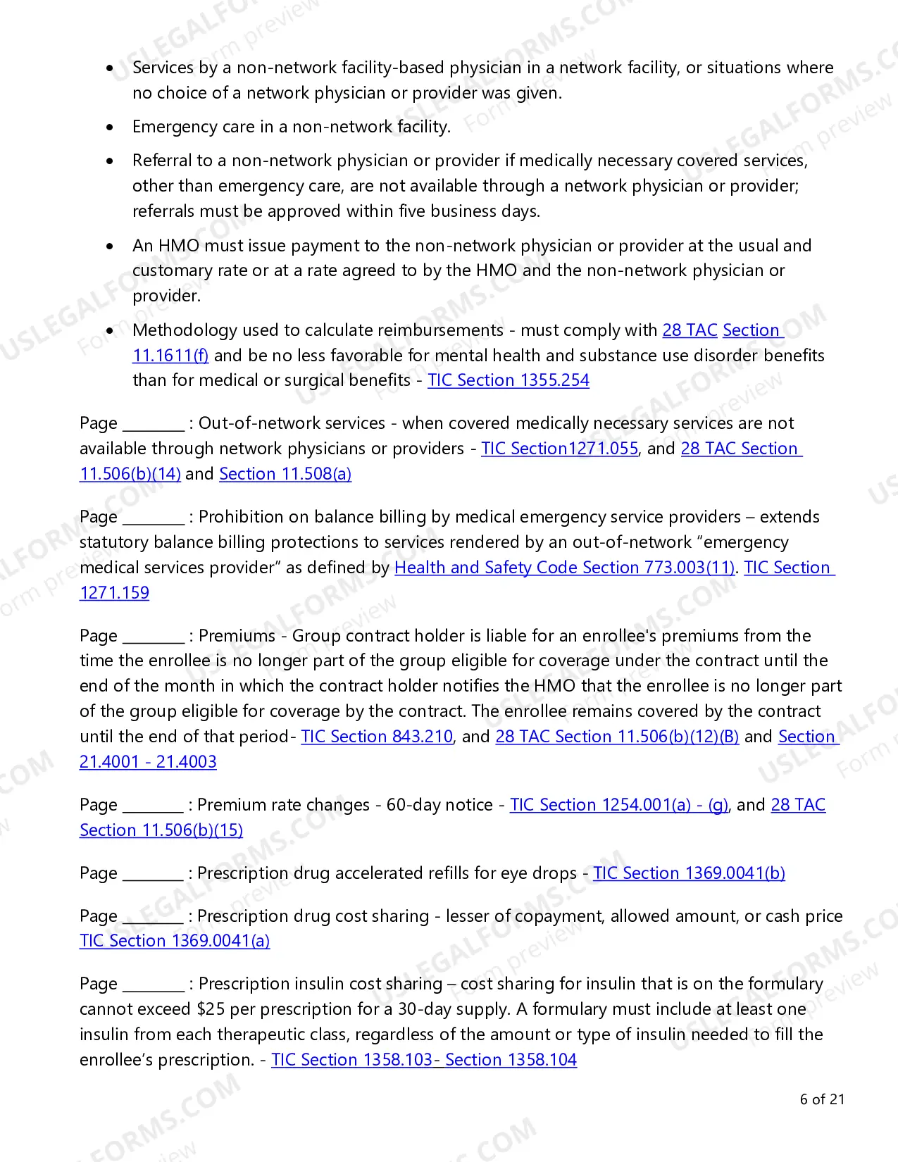 Preview Consumer Choice Evidence of Coverage (EOC) Checklist - Large Employer and Conversion Plans