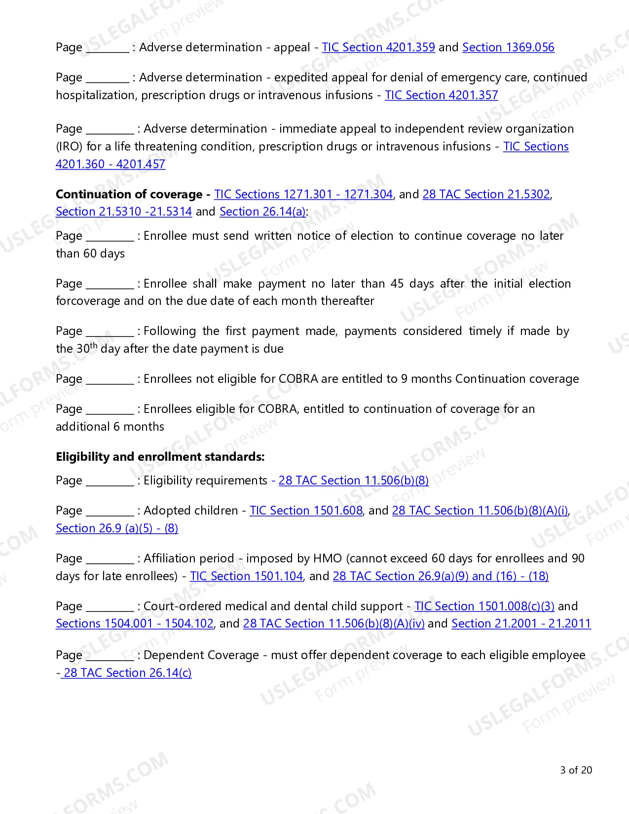Preview Consumer Choice Evidence of Coverage (EOC) Checklist - Small Employer and Conversion Plans