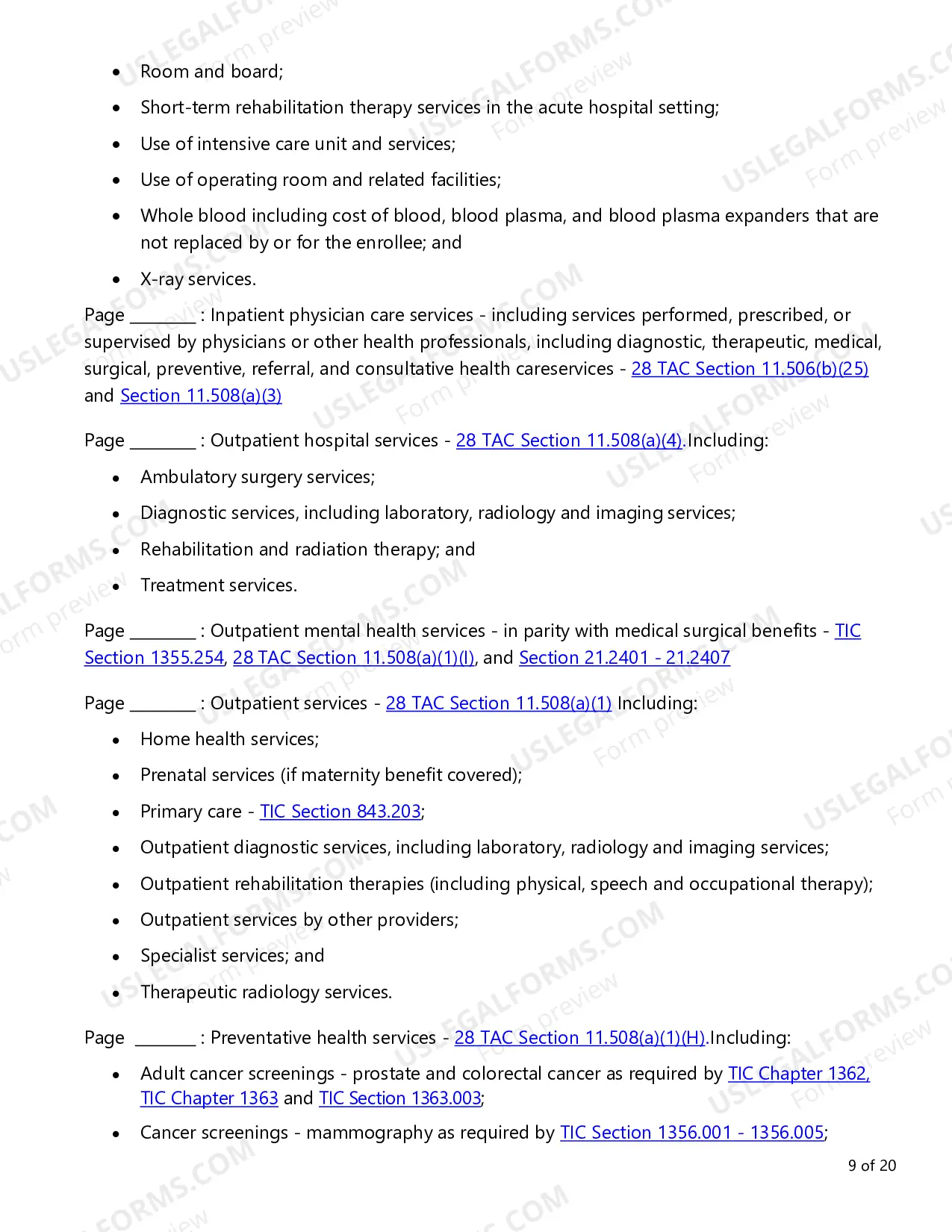 Preview Consumer Choice Evidence of Coverage (EOC) Checklist - Small Employer and Conversion Plans